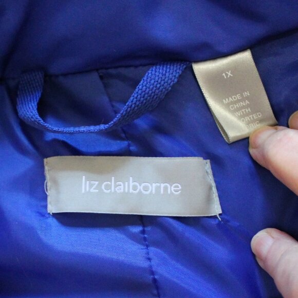 Liz Claiborne Royal Blue Hooded Puffer Vest, IX - Picture 9 of 10